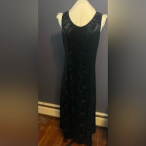 Black Velvet Burnout Dress